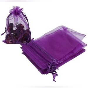 20 Purple Organza Bags